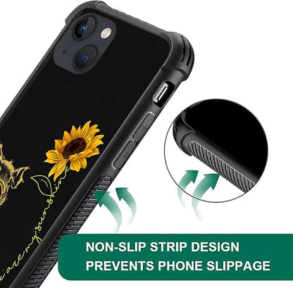 for iPhone 13 Case, Pig Sunflower Yellow Sunshine Pattern Graphic Design Girl - Image 5