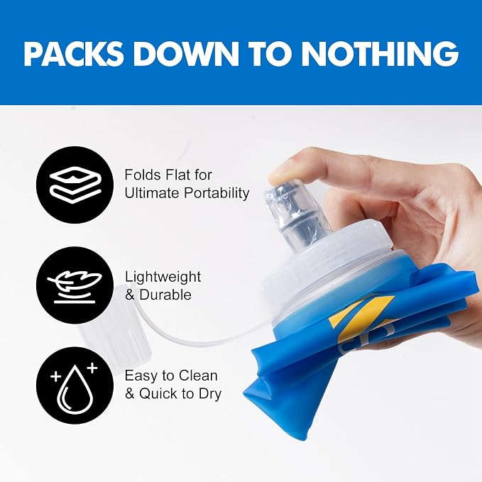 AONIJIE 500ml/2Pcs Soft Flask Collapsible Water Bottle - Image 4