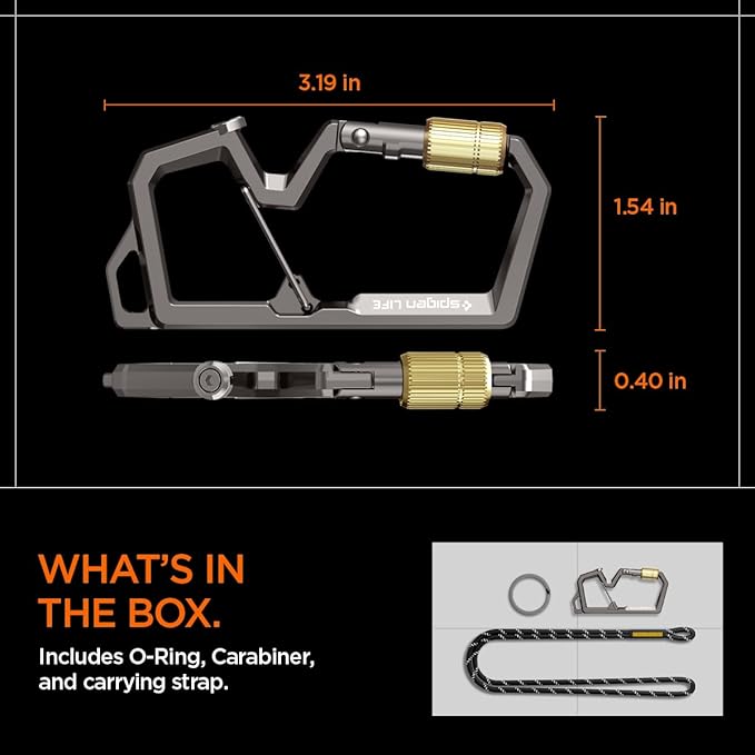 Spigen Life Carabiner Key Ring Clip, Car Keychain Clip, Bottle Opener Key Chain - Image 7