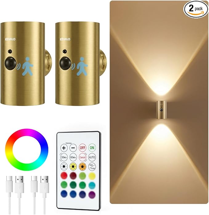 EZVALO Motion Sensor Wall Sconces by EZVALO