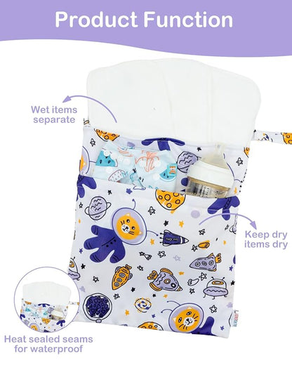 ALVABABY 2pcs Waterproof Wet Dry Bags, Reusable - Image 6
