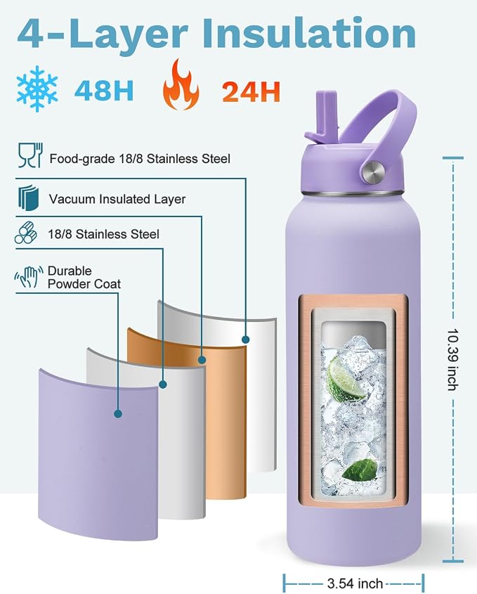 BENZZO Insulated Water Bottle 40oz - Image 4