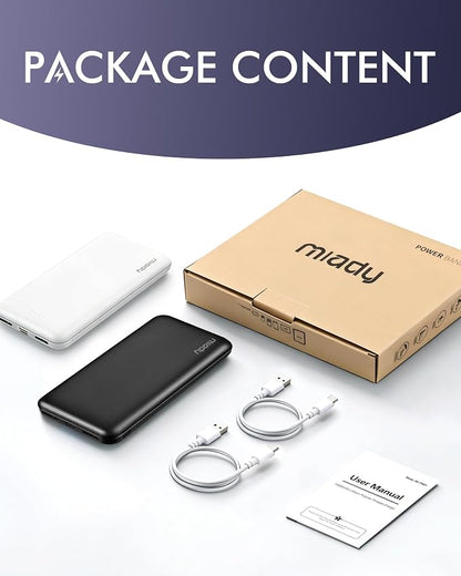 Miady 2-Pack Portable Charger, Slim 10000mAh Power Bank Travel Battery Pack 3 - Image 8