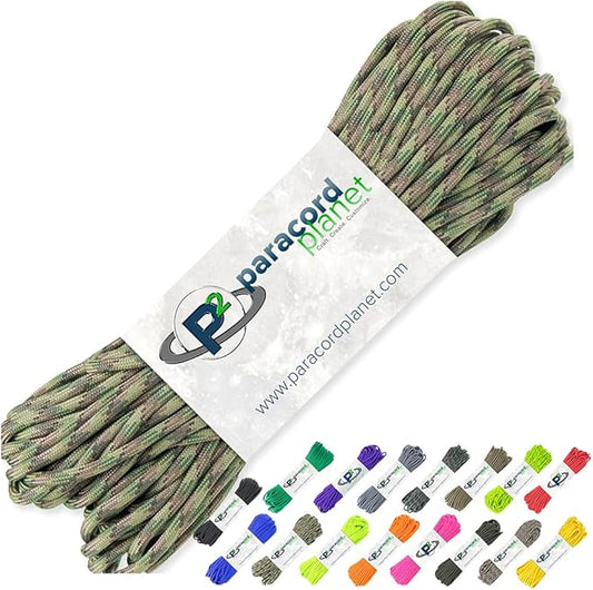 Paracord Planet 100 Feet Hanks Parachute 550 Cord Type III 7 Strand Paracord by ParacordPlanet