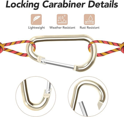 24pc Aluminum Carabiner Clip D Ring, Keychain Spring Hook, Small Carabiners Set - Image 4