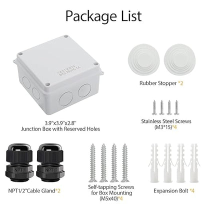 LeMotech Junction Box, Electrical Box IP65 Water Resistant Dustproof ABS - Image 7