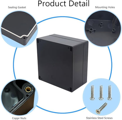 Project Box IP65 Waterproof Junction Box ABS Plastic Black Electrical Boxes DIY - Image 5