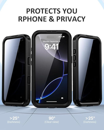 Lanhiem Magnetic for iPhone 16 Pro Case, Built-in Privacy Screen Protector - Image 2