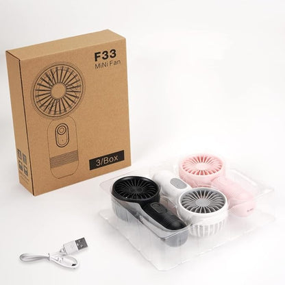 Mini Portable Fan 3 Pack, Cute Handheld Battery Operated Lightweight Small - Image 7