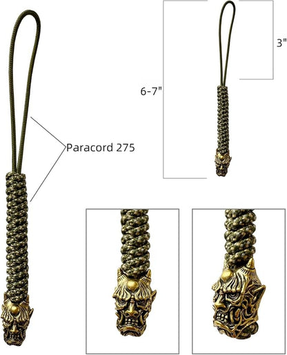 Handmade Lanyards with Brass Beads – Paracord 550 Survival Gear Leash - Image 4
