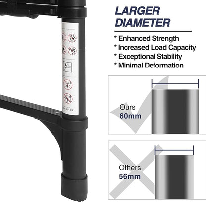 BOCOM 8.5 FT Aluminum Telescoping Ladder, Lightweight Multi-Purpose Collapsible - Image 2