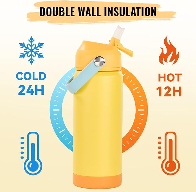 Fijinhom 18oz Insulated Stainless Steel Water Bottle, Wide Mouth Double Wall - Image 5