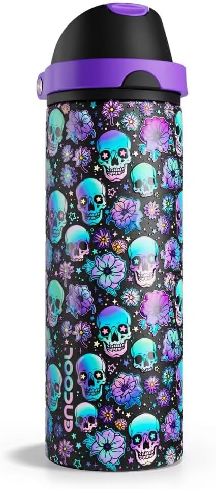 Insulated Water Bottle with Straw by ENCOOL