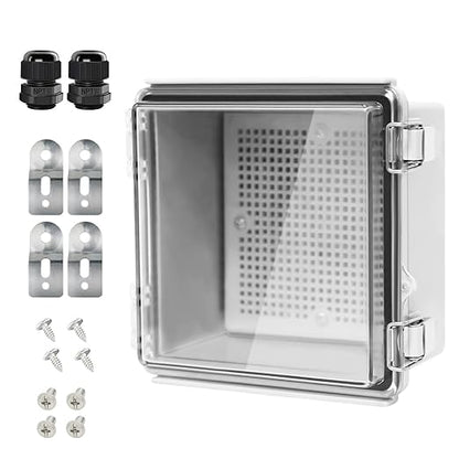 LeMotech Electrical Box, IP67 Waterproof Hinged Clear Cover Stainless Steel by LeMotech