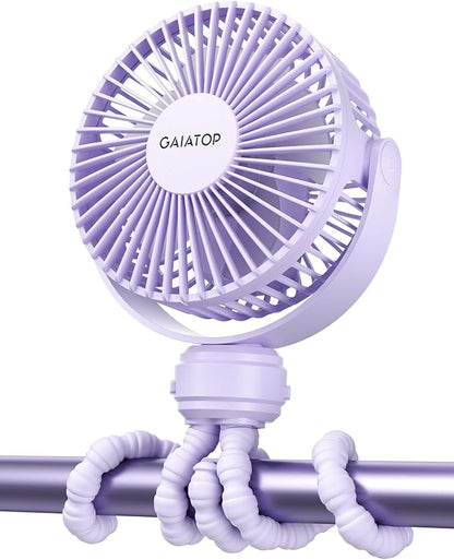 Gaiatop Mini Electric Fan with 360 Rotation, 5.5mm Gaps, Rechargeable Battery by GAIATOP