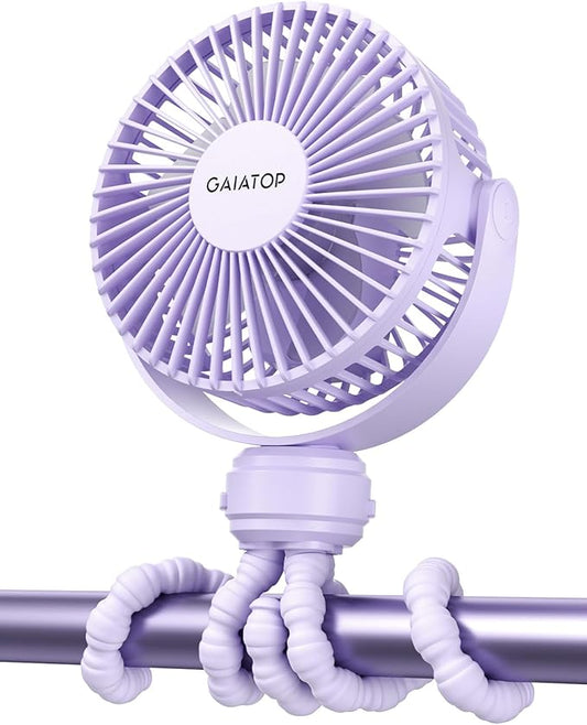 Gaiatop Mini Electric Fan with 360 Rotation, 5.5mm Gaps, Rechargeable Battery by GAIATOP