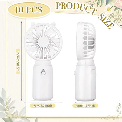 Glooglitter 10 Pcs Battery Portable Handheld Fan Bulk Wedding Fan Personal Hand - Image 2
