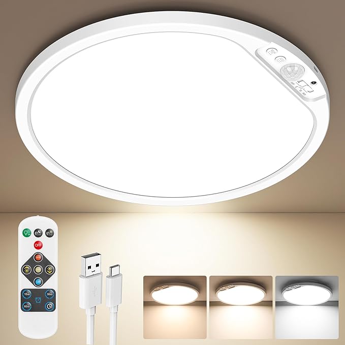 10000mAh Rechargeable Motion Sensor Ceiling Light by TheBairthTheBest