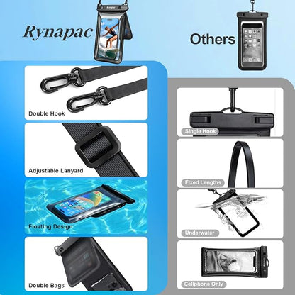 Rynapac IPX8 Waterproof Phone Pouch Floating, Double Space Waterproof Phone Case - Image 6