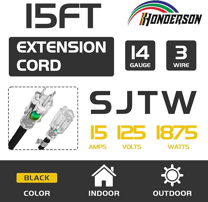 Indoor Outdoor Extension Cord Weatherproof - Image 2