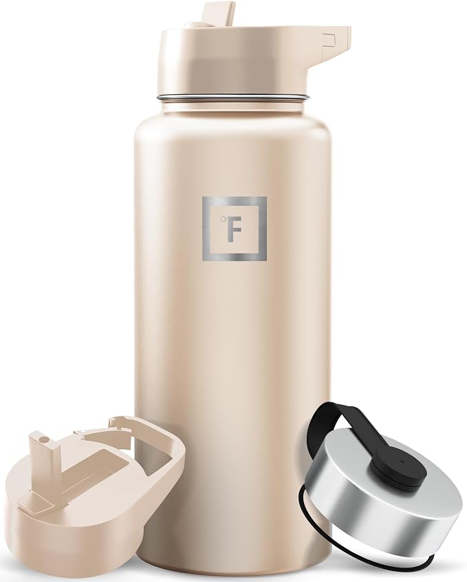 IRON °FLASK Camping & Hiking Hydration Flask - 32 oz Sand by IronFlask