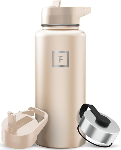 IRON °FLASK Camping & Hiking Hydration Flask - 32 oz Sand by IronFlask