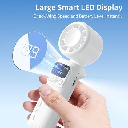Lerat Portable Handheld Turbo Fan, 5-Speed Wind, Battery Operated, 3-in-1 Hand - Image 3