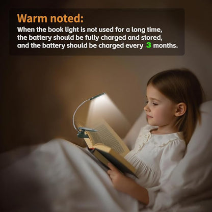 VAVOFO Rechargeable Book Light for Reading in Bed Kids, 7 LED Reading Light - Image 7