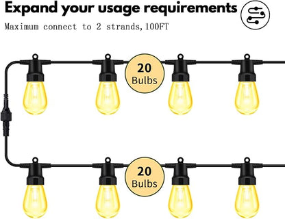 50ft Outdoor String Lights Color Changing - Image 7