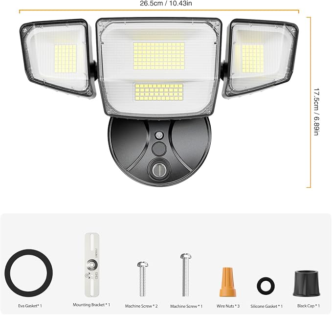 Onforu 90W Dusk to Dawn Outdoor Lighting, 10000lm Flood Lights Outdoor - Image 7