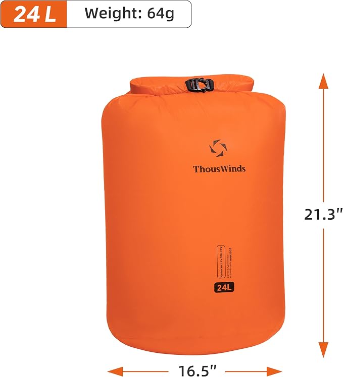 Thous Winds Dry Bag Waterproof, 24L Roll Top Lightweight Dry Sack - Image 7