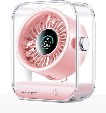 KIMMOO Rechargeable USB Desk Fan, Quiet Table Fan by KIMMOO