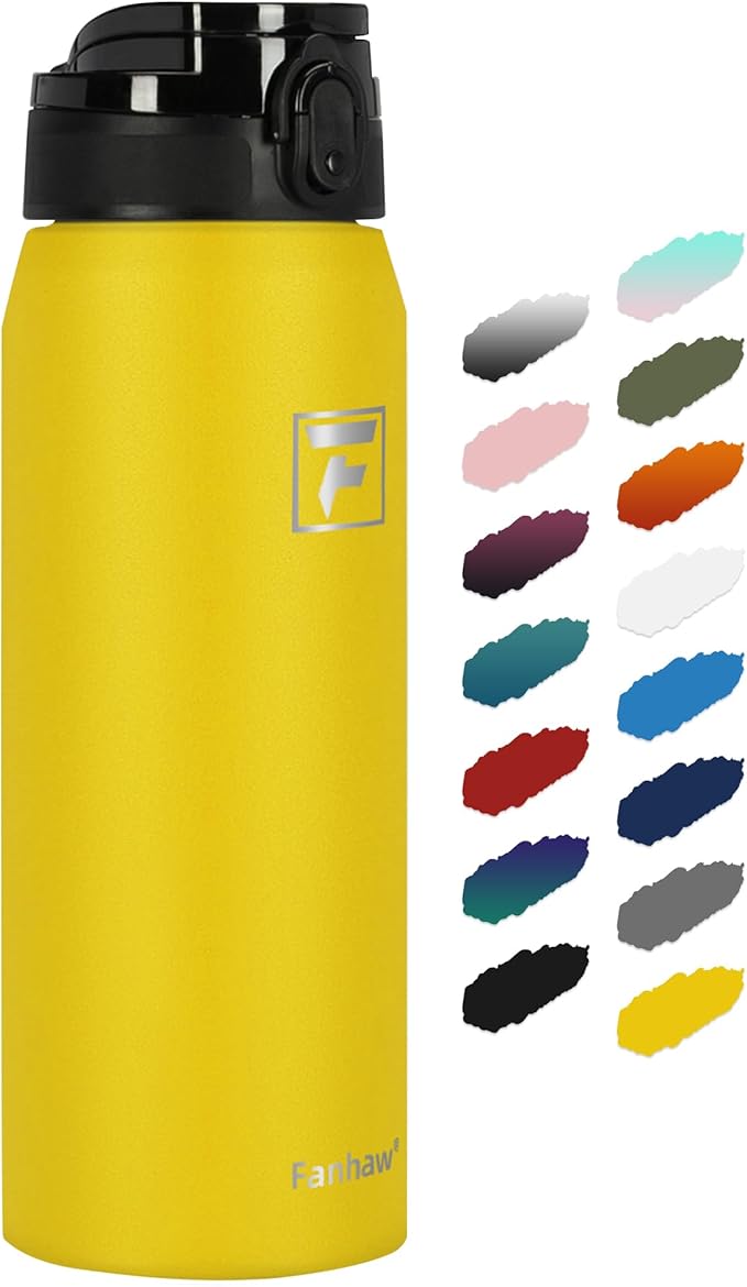 Fanhaw 24 oz Insulated Stainless Steel Water Bottle by FANHAW