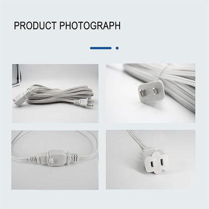 50FT White Extension Cord, 2 Prong Extension Cords Indoor, 16 Gauge SPT-2 Flat - Image 6