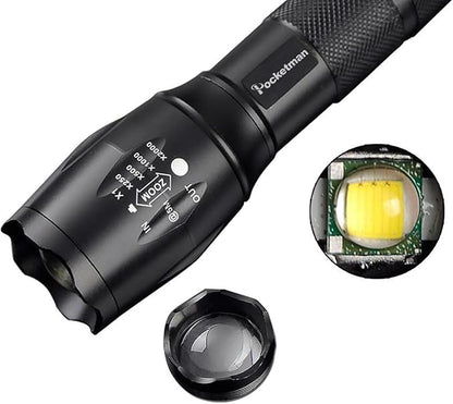 Pocketman LED Tactical Flashlight Super Bright LED Flashlights Portable Outdoor - Image 4