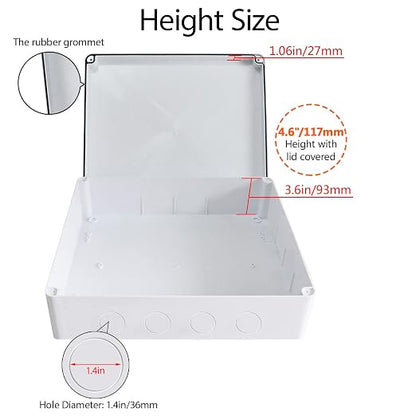 LeMotech Junction Box, Electrical Box IP65 Water Resistant Dustproof ABS - Image 5