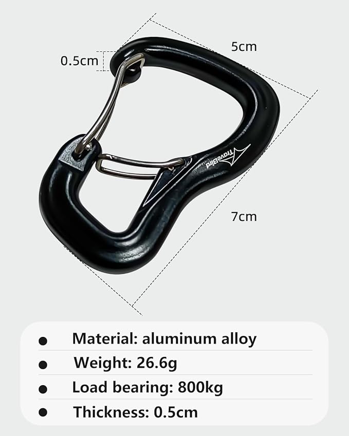 Heavy Duty Carabiner Clip Hook 8KN, - Image 5