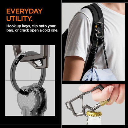Spigen Life Carabiner Key Ring Clip, Car Keychain Clip, Bottle Opener Key Chain - Image 6