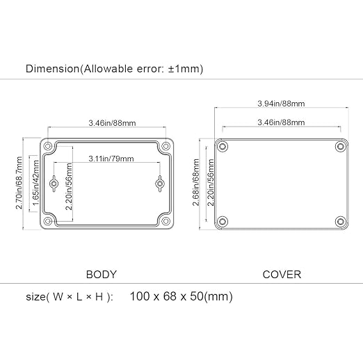 LeMotech Junction Box IP65 Waterproof Project Box Dustproof ABS Plastic - Image 8