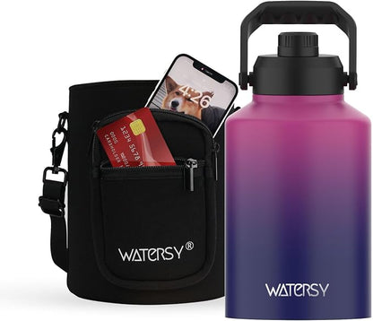 WATERSY 1 Gallon Water Bottle Insulated, BPA Free&Leak Proof, 128oz Stainless - Image 4
