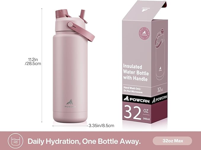 POWCAN 32 oz Insulated Water Bottle - Image 5