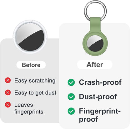 Linsaner Case for AirTag 2nd Gen & 1st Gen, Silicone Holder Keychain Key Ring - Image 2