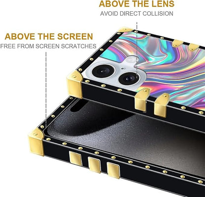 Compatible with iPhone 16 Plus Case, Holographic Abstract Iridescent Textures - Image 6
