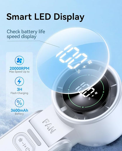 KIMMOO 3-in-1 Portable Handheld Turbo Fan-100 Speeds, Powerful 20000 RPM - Image 5