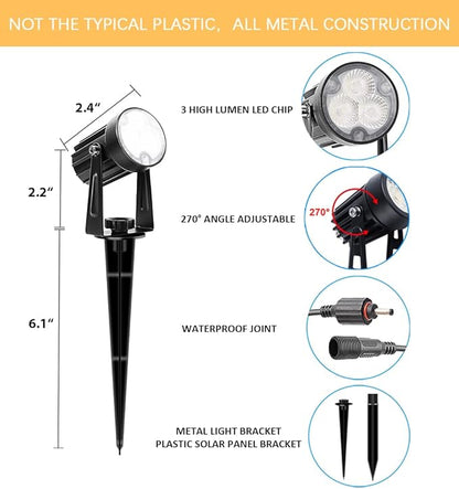 APONUO Metal Outdoor Solar Landscape Lights Solar Lights Outdoor Waterproof - Image 5