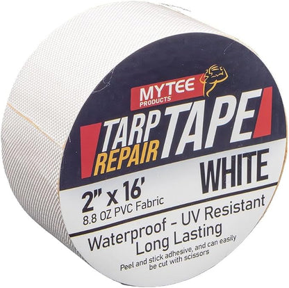Mytee Products 2" x16' White Vinyl Tarp Repair Tape Kit – Heavy Duty 8.8oz Peel - Image 7