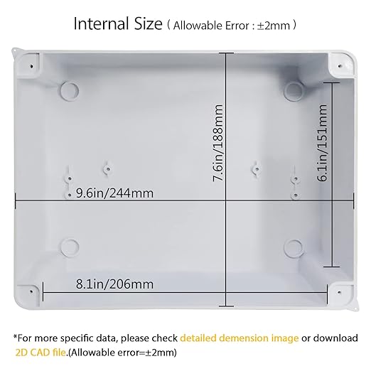 LeMotech Junction Box, Electrical Box IP65 Water Resistant Dustproof ABS - Image 3