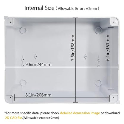 LeMotech Junction Box, Electrical Box IP65 Water Resistant Dustproof ABS - Image 3