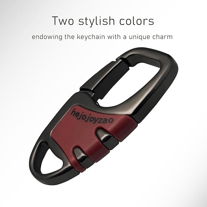 Keychain with Carabiner Clip, 4 Heavy Duty Key Rings and D Ring - Image 8