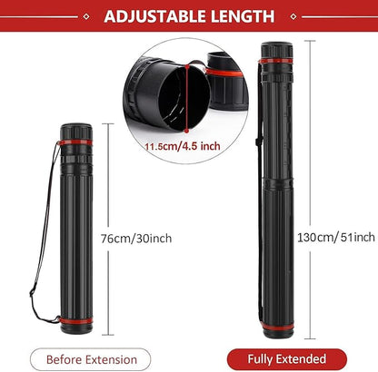 DEWEL Post Tube Expands from 30”to 51”, Waterproof Blueprint Holder Telescoping - Image 2